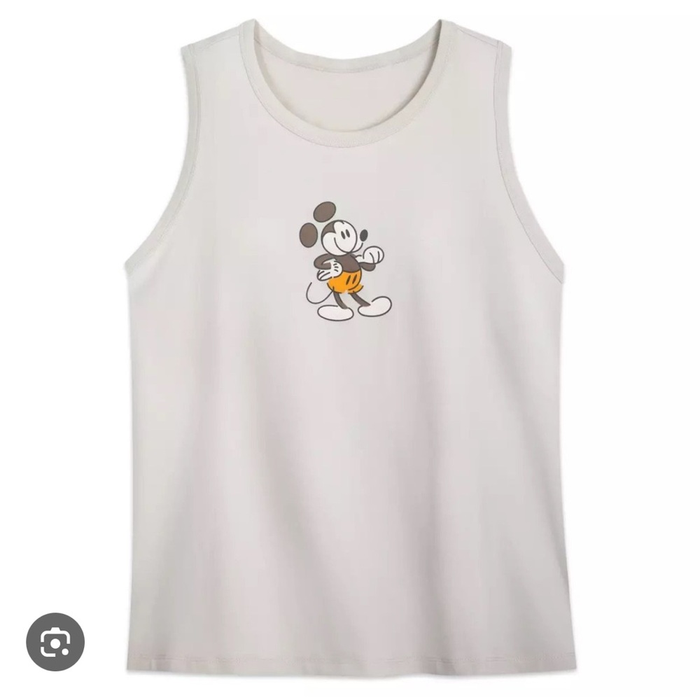 MICKEY AND FRIENDS GENUINE MOUSEWEAR WHITE GRAPHIC TANK TOP XSMALL NWT MERCH